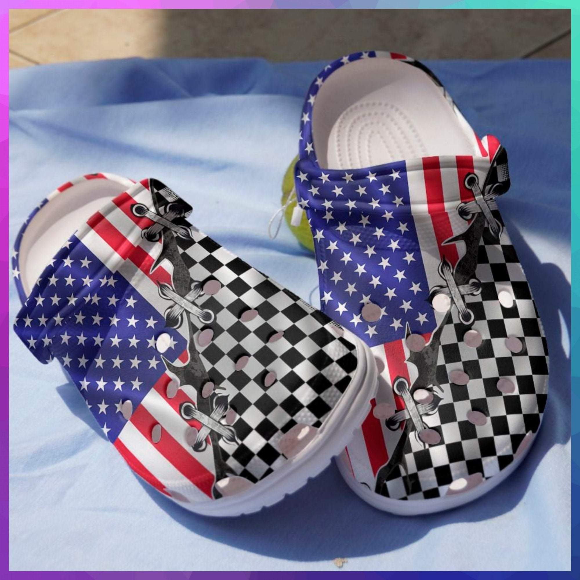 Racing Flag Crocs Crocband Clog