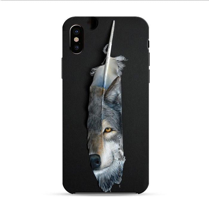 Wolf Feather Animal iPhone XS 3D Case