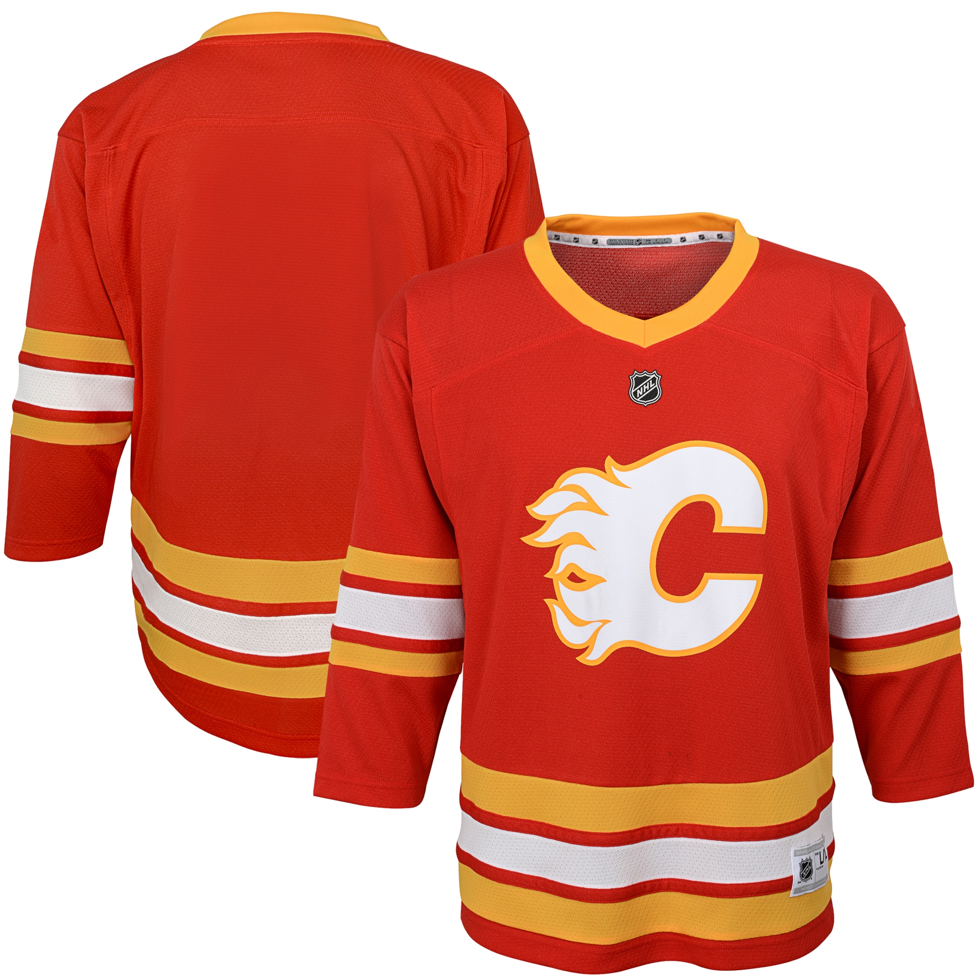 Youth Calgary Flames Red Home Blank Jersey