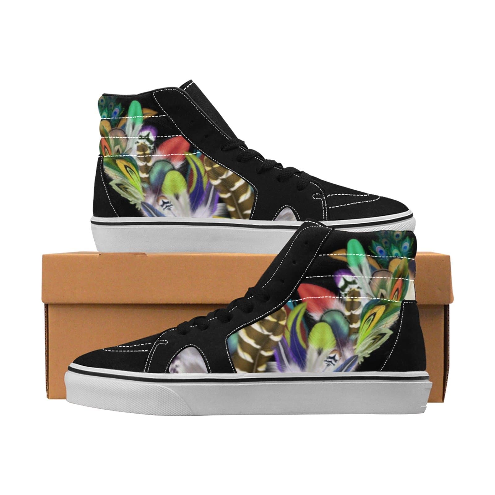 Bird Feathers Shoes Canvas Leather Shoes For Women