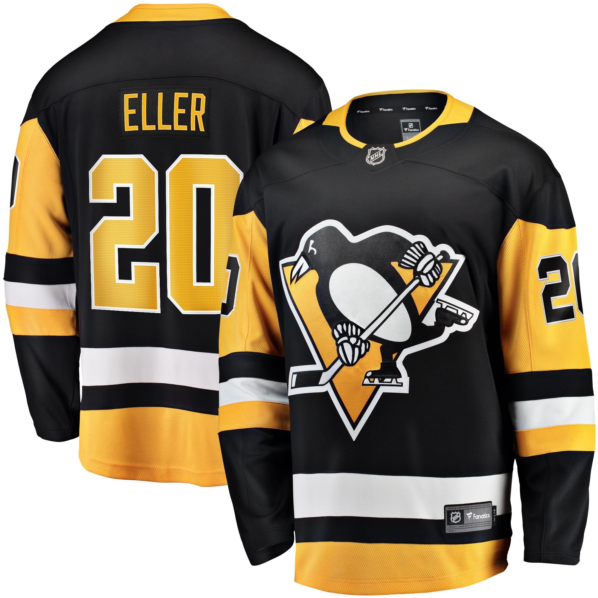 Lars Eller Pittsburgh Penguins Branded Home Breakaway Jersey – Black