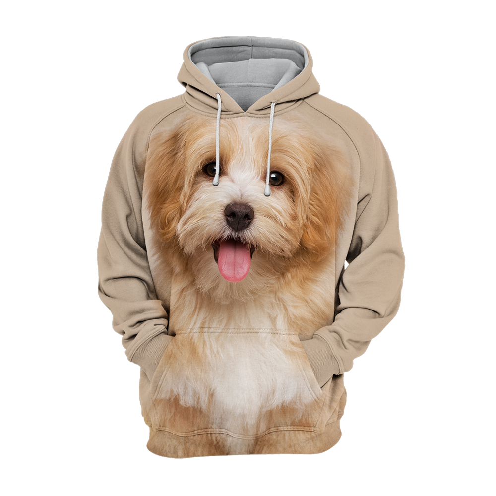 Unisex 3D Graphic Hoodies Animals Dogs Havanese Reddish Happy