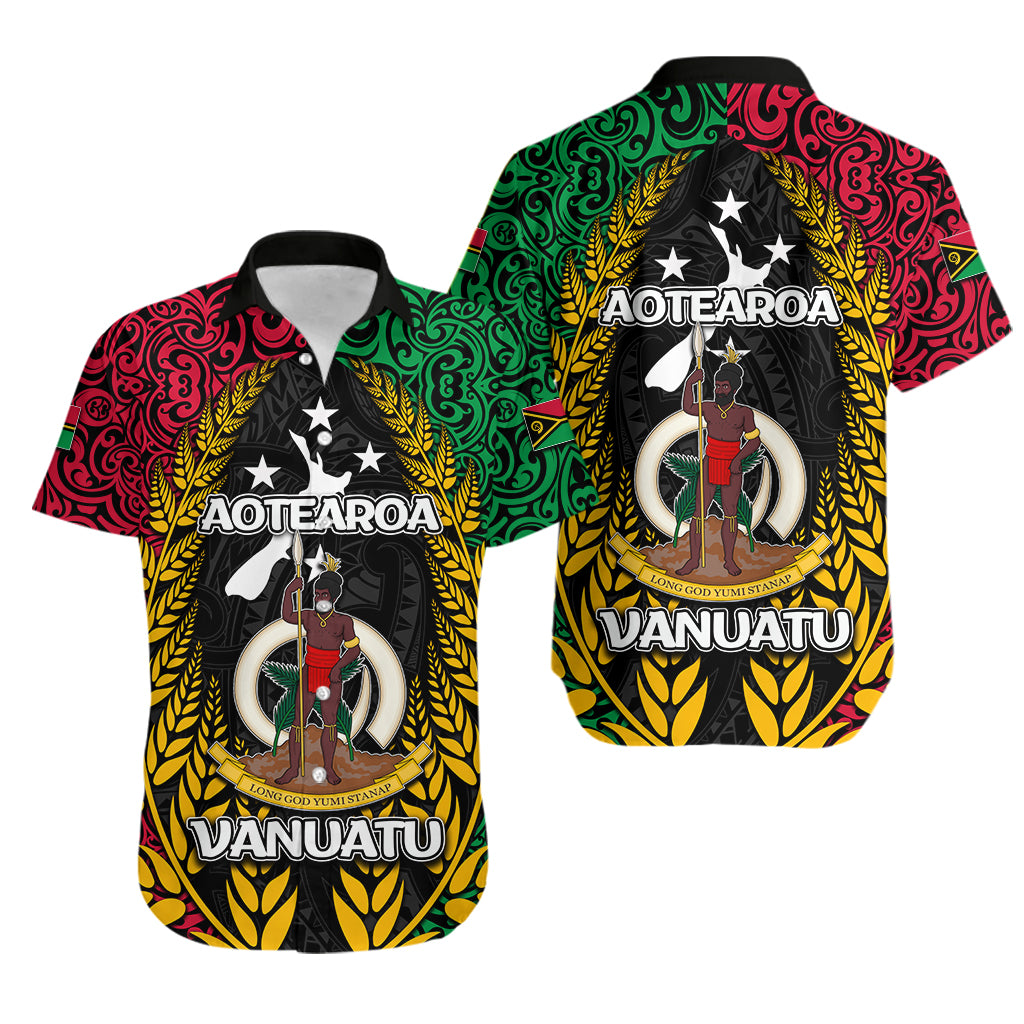 Vanuatu Hawaiian Shirt Mix Maori Aotearoa Lt6