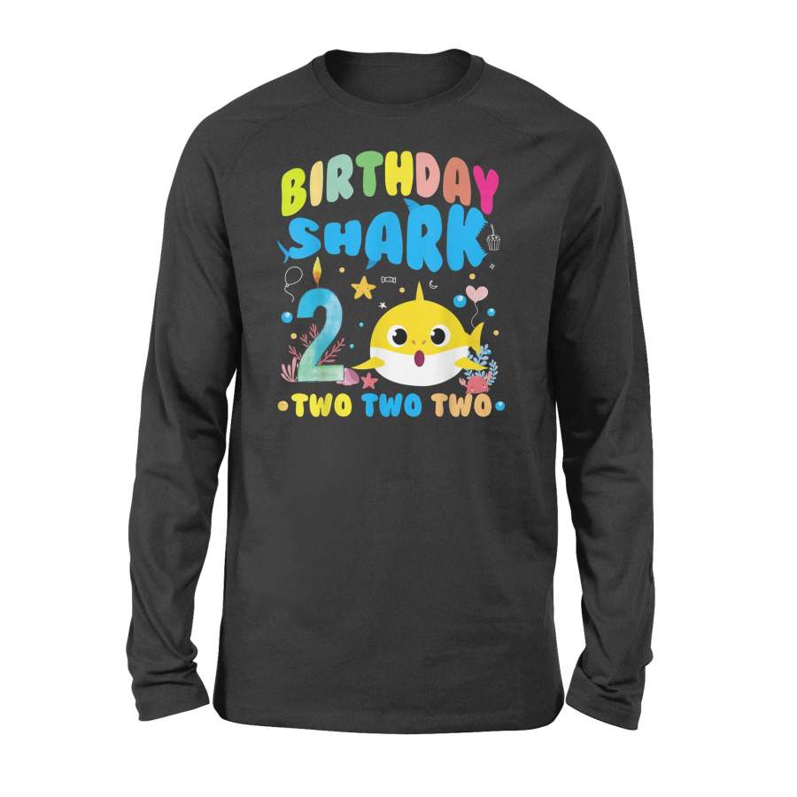 2nd Birthday Boy Shark birthday Party family Gifts for Kids – Standard Long Sleeve