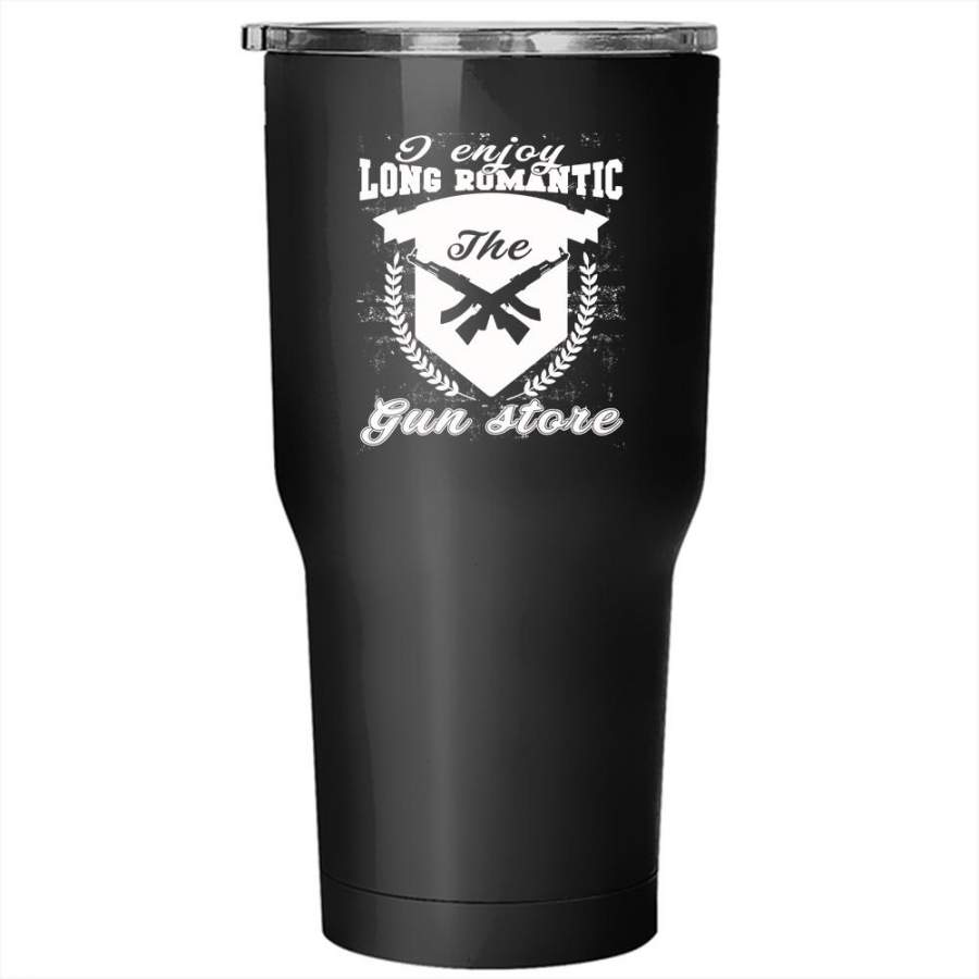 I Enjoy Long Romantic Tumbler 30 oz Stainless Steel, Cute Couple Travel Mug