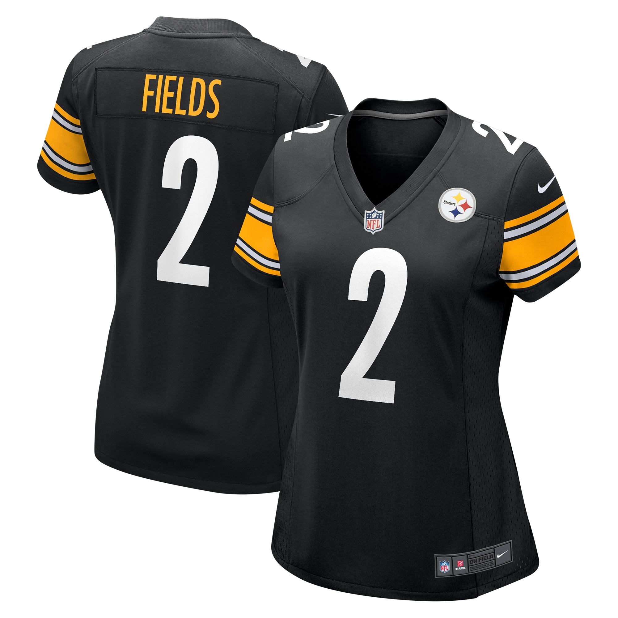 Justin Fields Pittsburgh Steelers Women's Game Player Jersey – Black