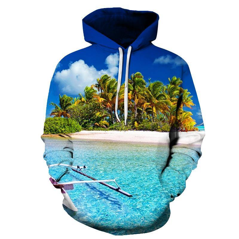 Beautiful Hawaii Beach 3D – Sweatshirt, Hoodie, Pullover – Chingontees