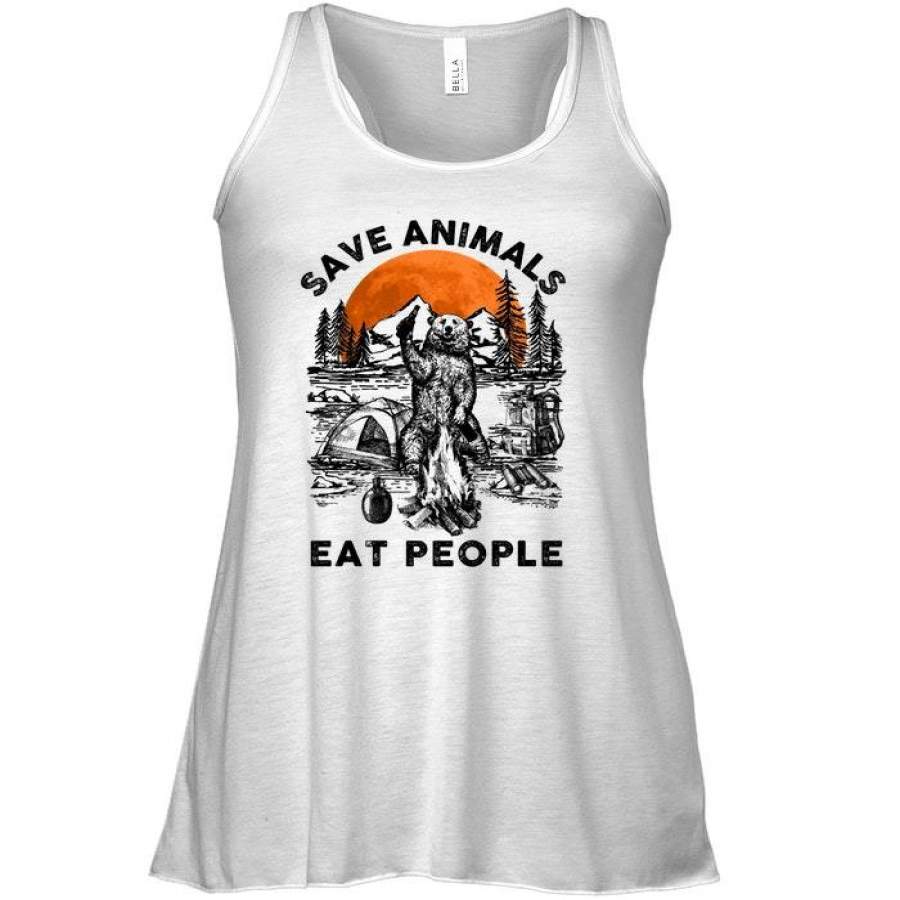 Save Animals Eat People Limited Classic T-Shirt Ladies Flowy Tank