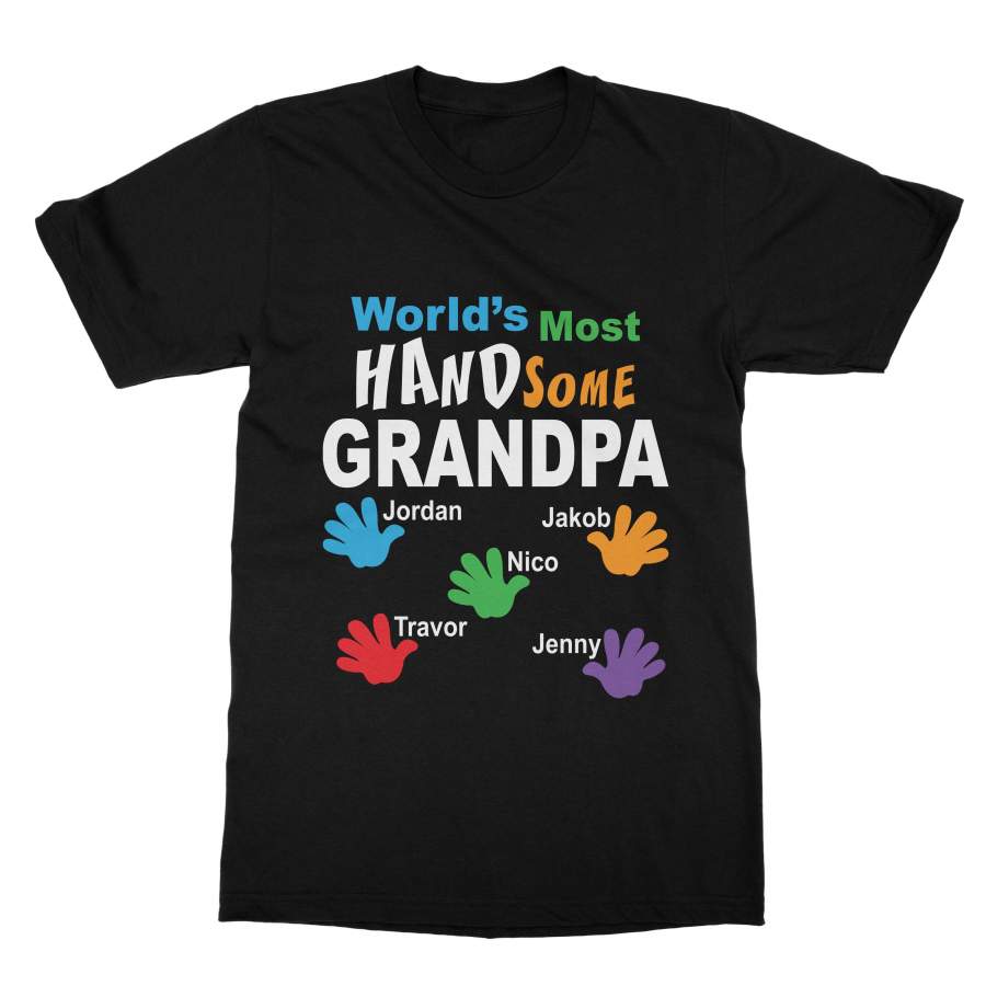 Personalized Handsome Grandpa T-Shirt
