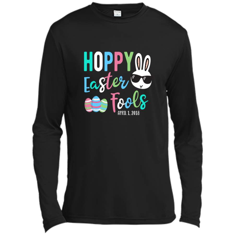 Easter April Fools Day 2018 Shirt – Hoppy Easter Fools Bunny Long Sleeve Moisture Absorbing Shirt