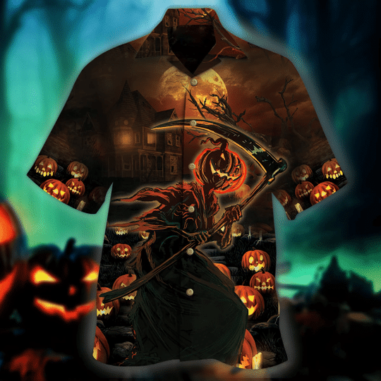 Pumpkin Crescent Halloween Hawaii Shirt For Men Women Adult Ha29339