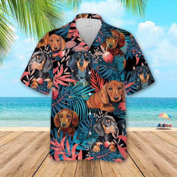 Dachshund Hawaii Shirt Unisex Adult Ha13867