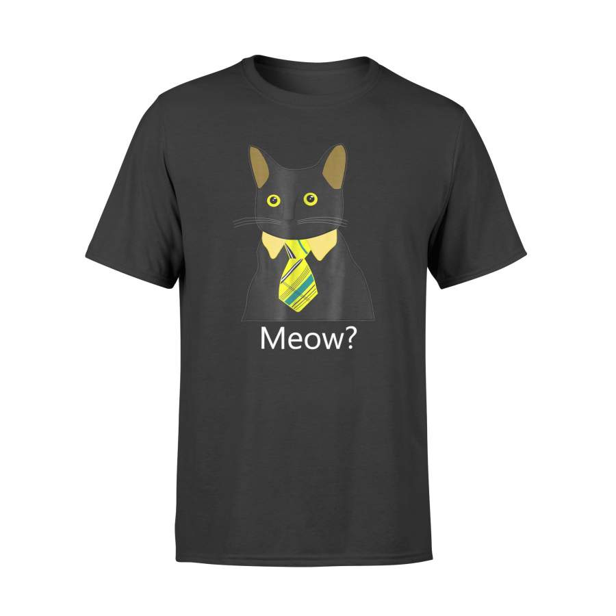 Cat Yellow Tie Shirt Black Business Cat Kitten T-Shirt – Standard T-shirt