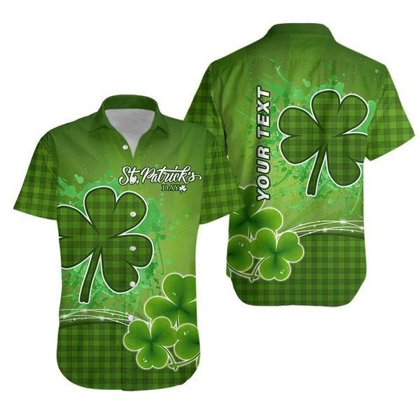 Happy Saint Day Shamrock Custom Name Hawaii Shirt For Men Women Ha101945