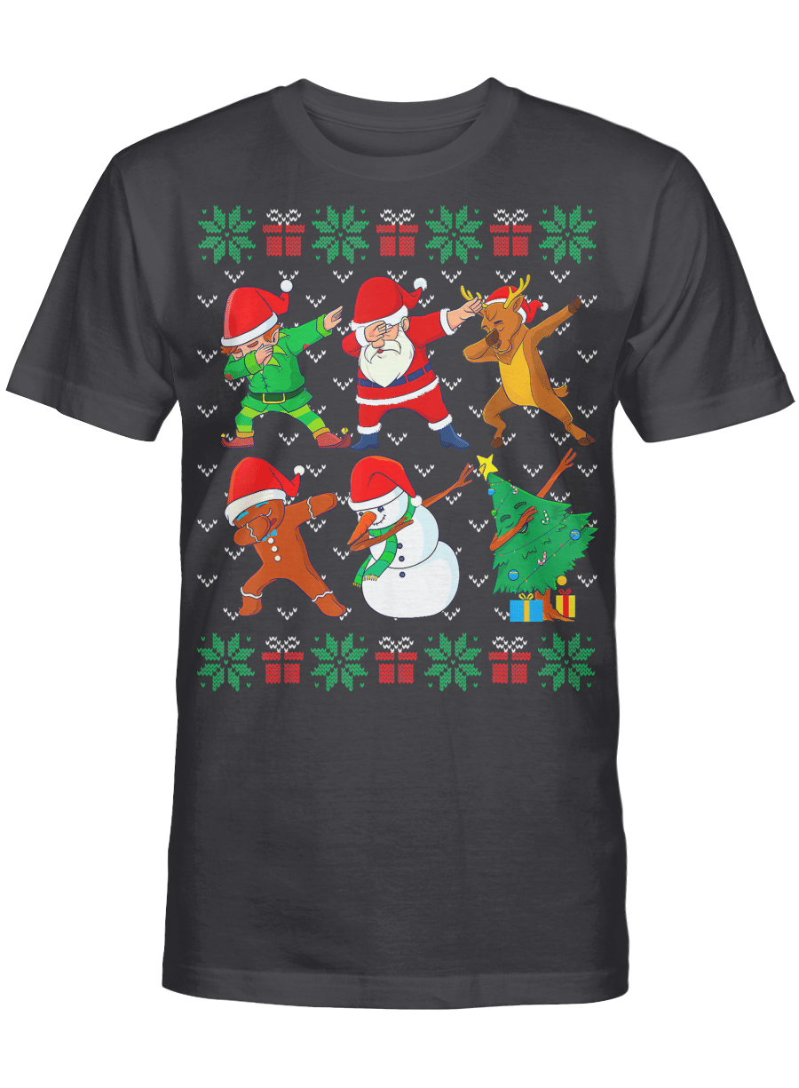 AmazeStyleZ Santa’s Reindeer, Ugly Christmas Sweater, Christmas Gift Ideas, Dabbing Christmas Ugly Xmas Sweater Santa Dab Squad Kids Boy T-Shirt