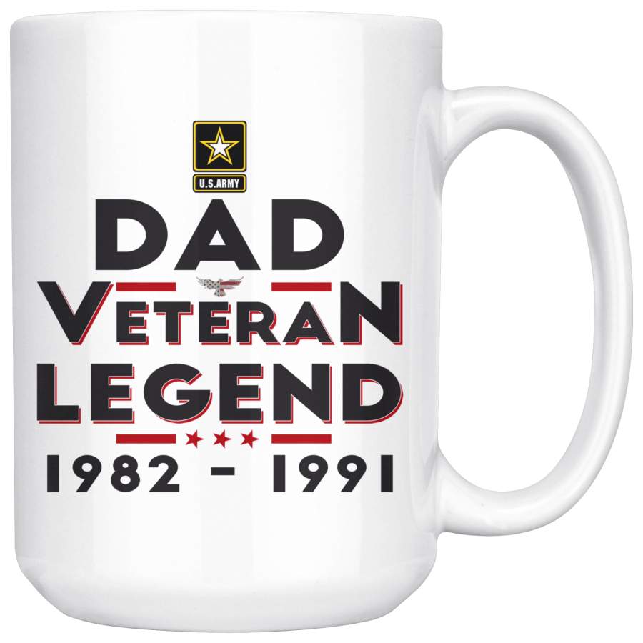 “Dad/Pop/Grandpa” Veteran-Legend 15oz Mug