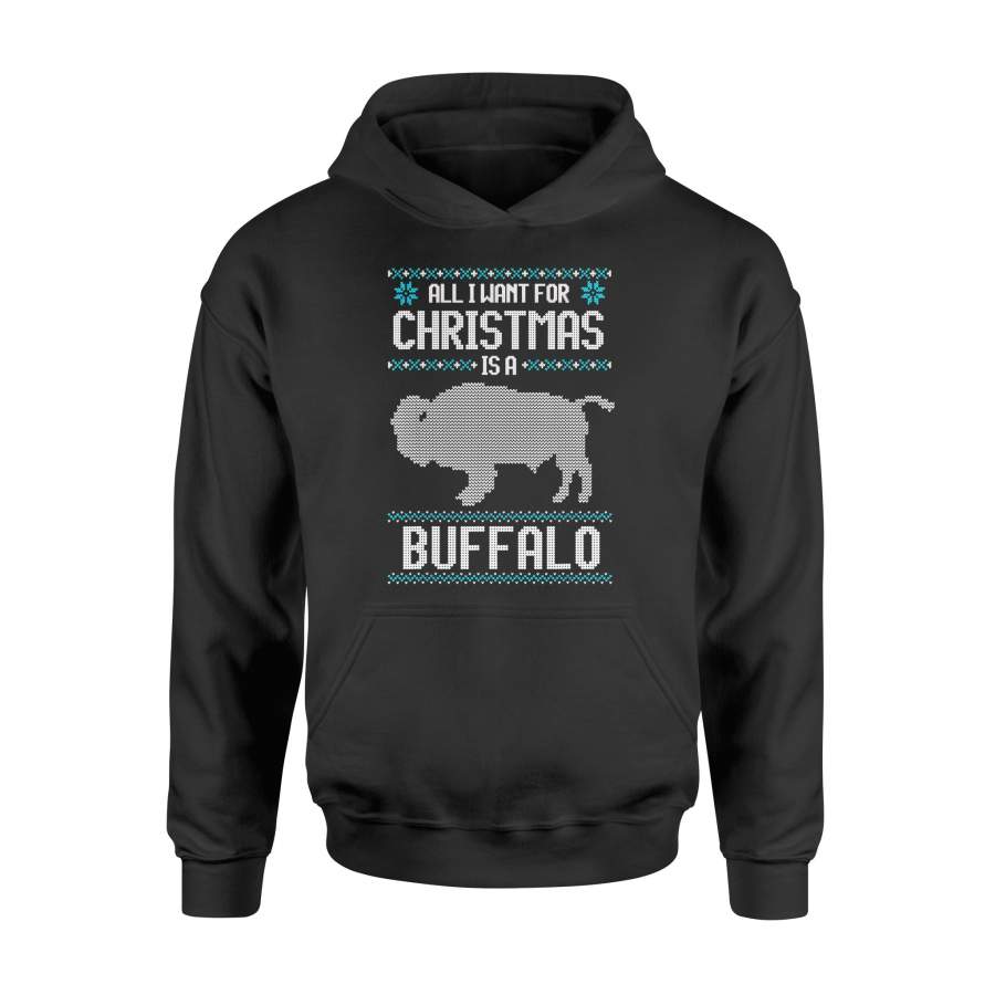 Christmas gift idea Buffalo Bison Ugly style Holiday T-Shirt – Standard Hoodie