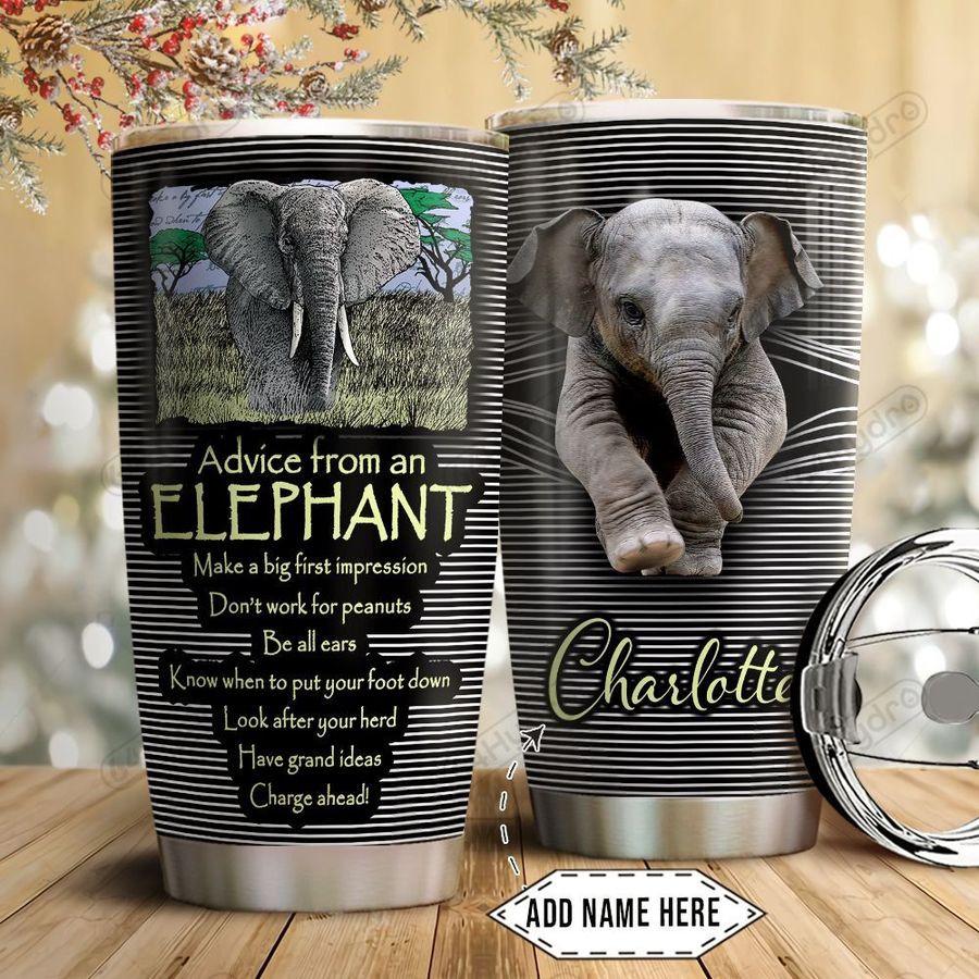 Higozy™ Advice Of An Elephant Personalized Stainless Steel Tumbler – LV878