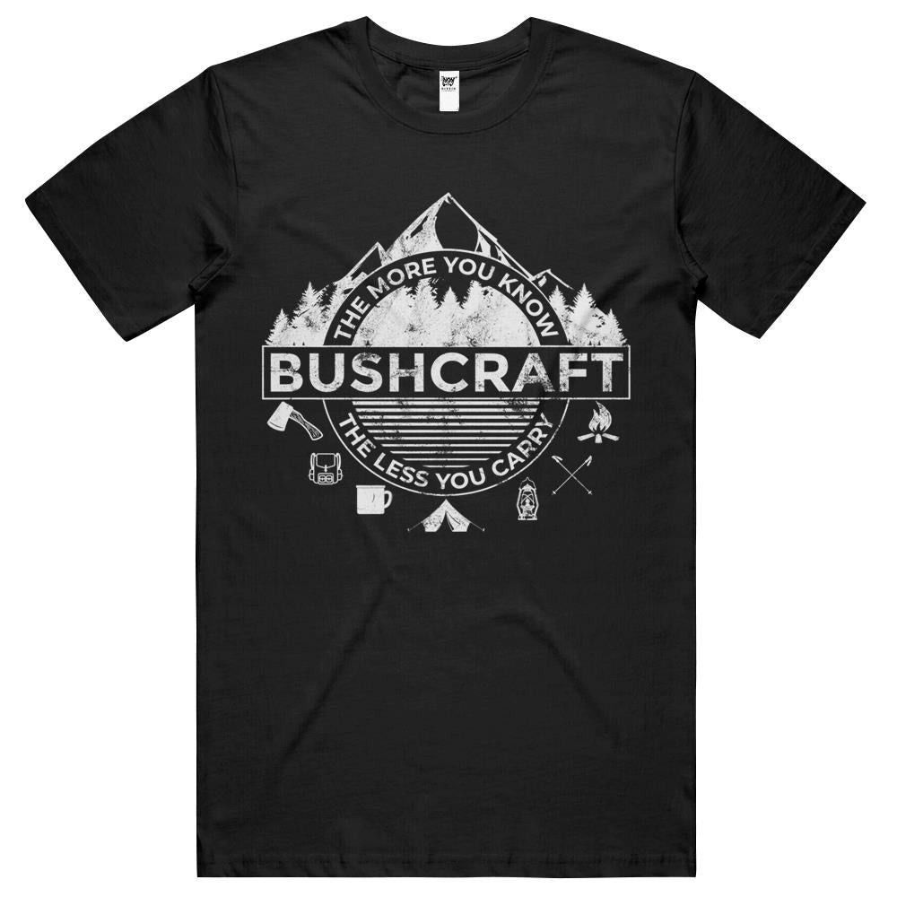 Carry Less Bushcraft Bushcrafting Camping T Shirts