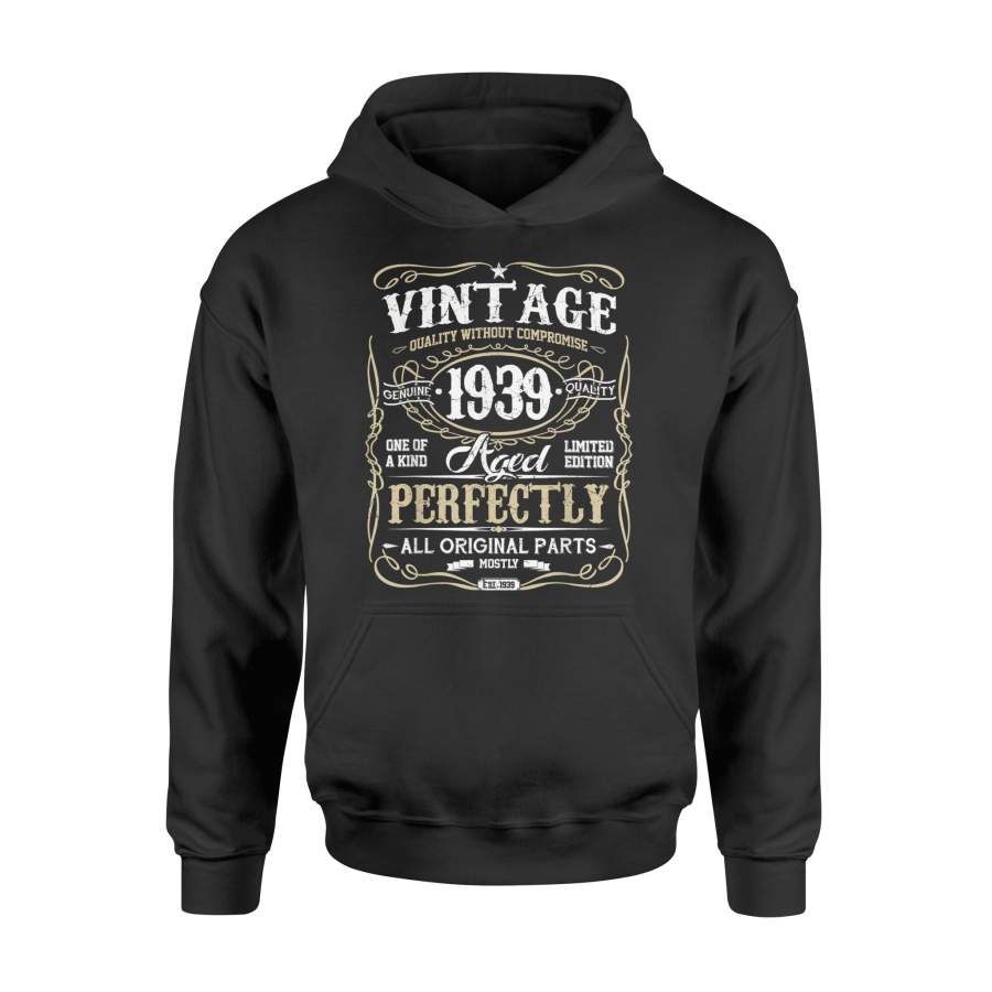 80th Birthday Gift Idea Vintage 80th Classic 1939 80 years old – Standard Hoodie