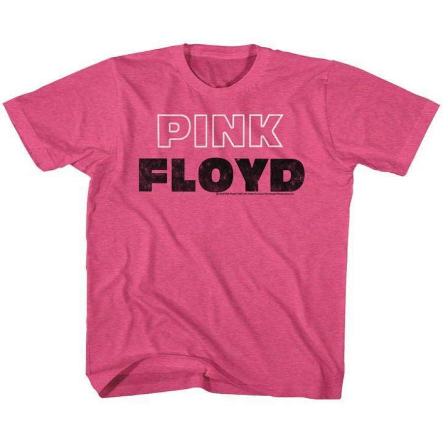 Pink Floyd Pink White Outline Toddler Kids Youth T Shirt Vintage Hot Pink