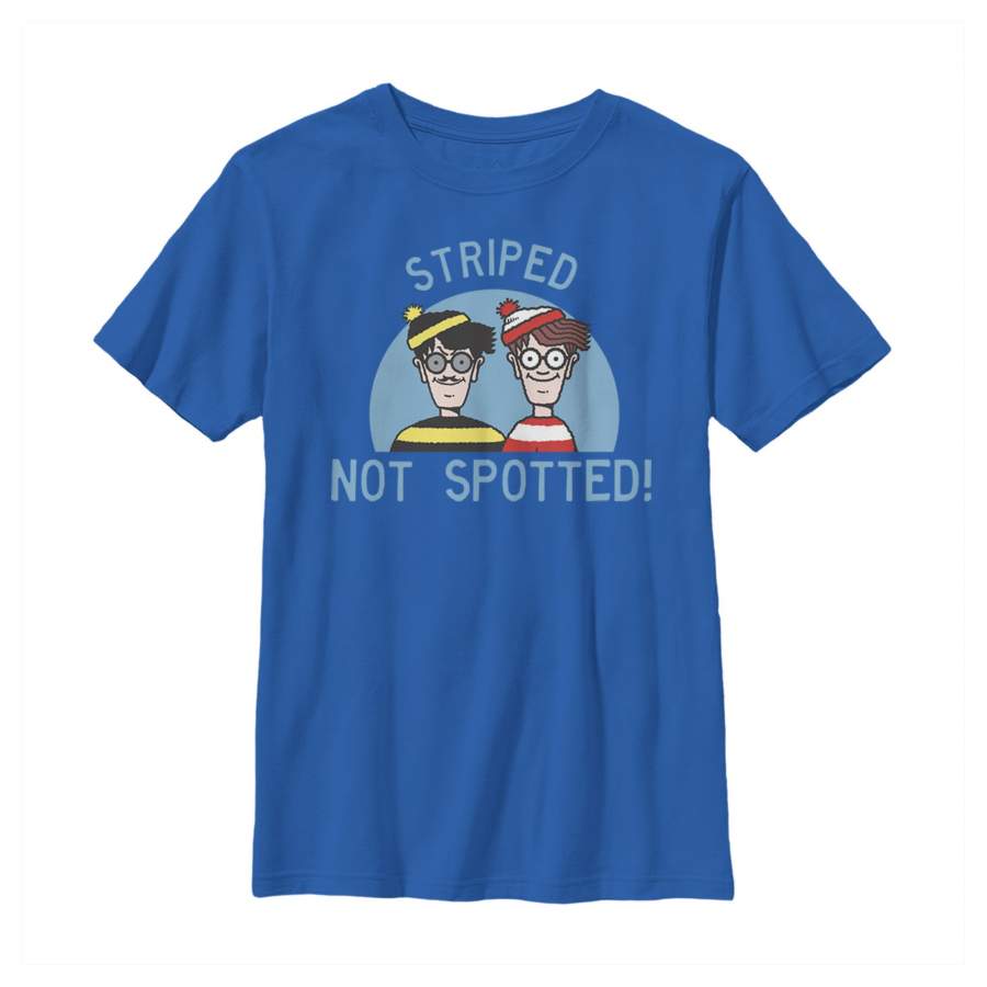 Where’s Waldo Boy’s Striped Not Spotted  T Shirt