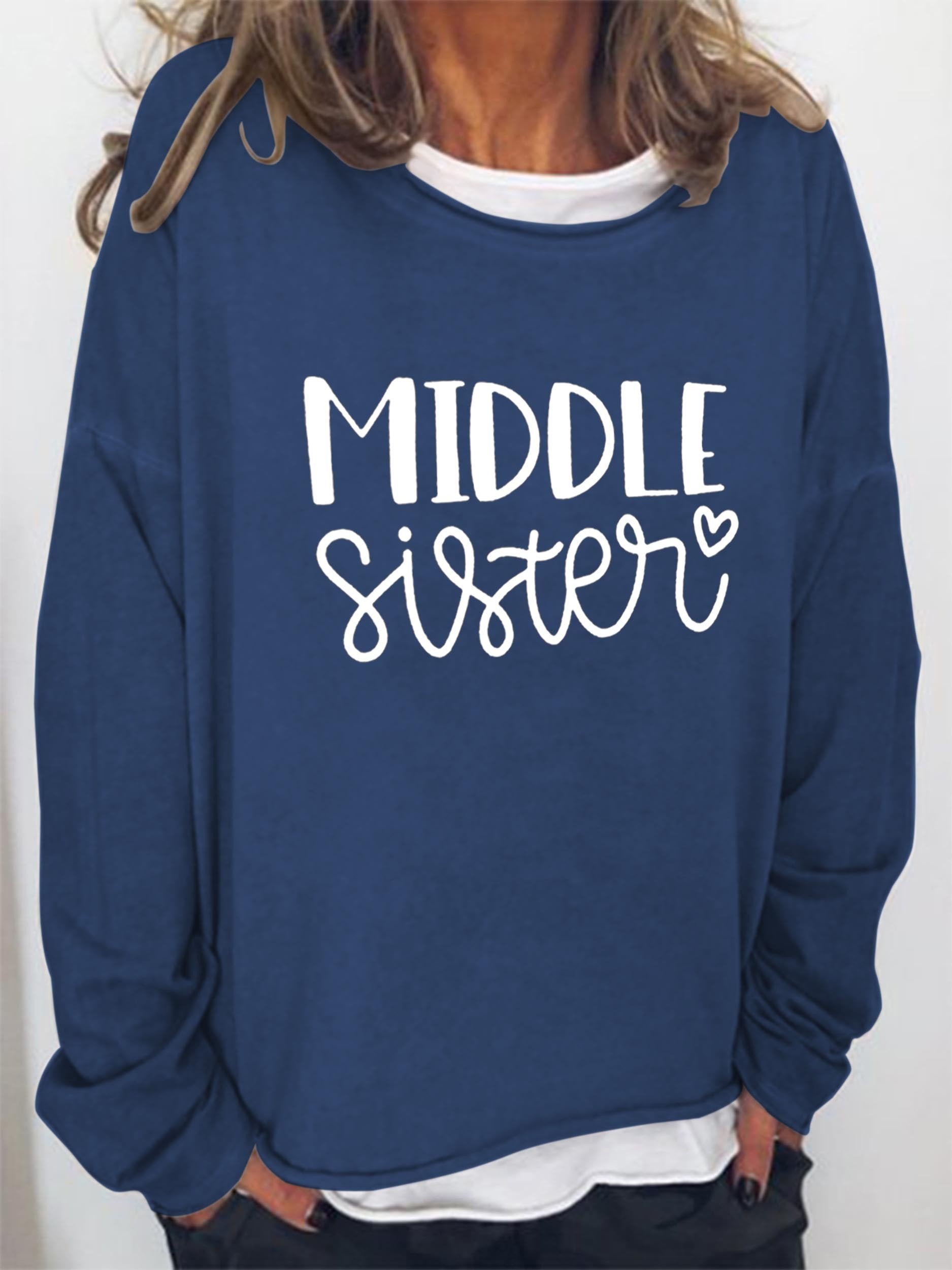 Women Middle Sister Long Sleeve Top