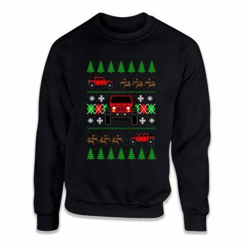 4 Door Jeep Ugly Christmas Sweater Lt11