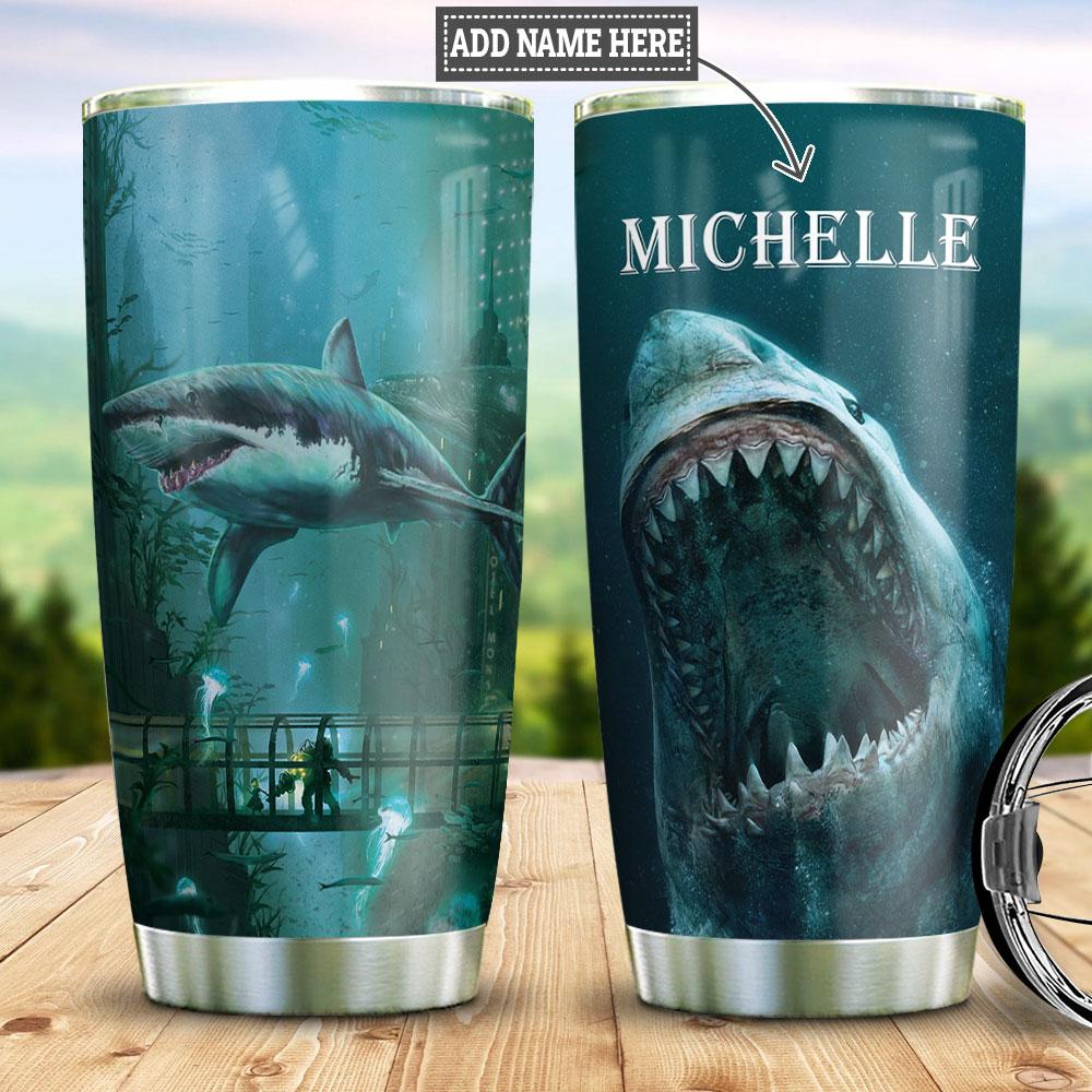 Shark Personalized MDA1012011 Stainless Steel Tumbler