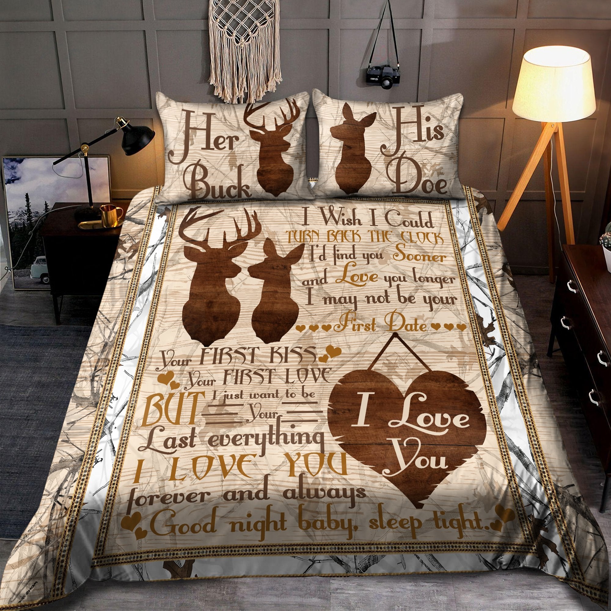 Tmarc Tee Find You Sooner And Love You Longer – Deer Lovers Bedding Set Hht2208202