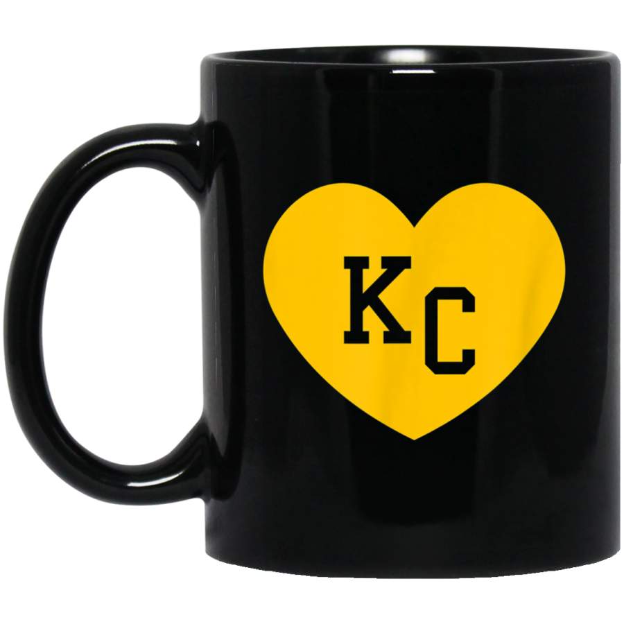 KC Kansas City Football Girly Heart KC Fan Love Mug