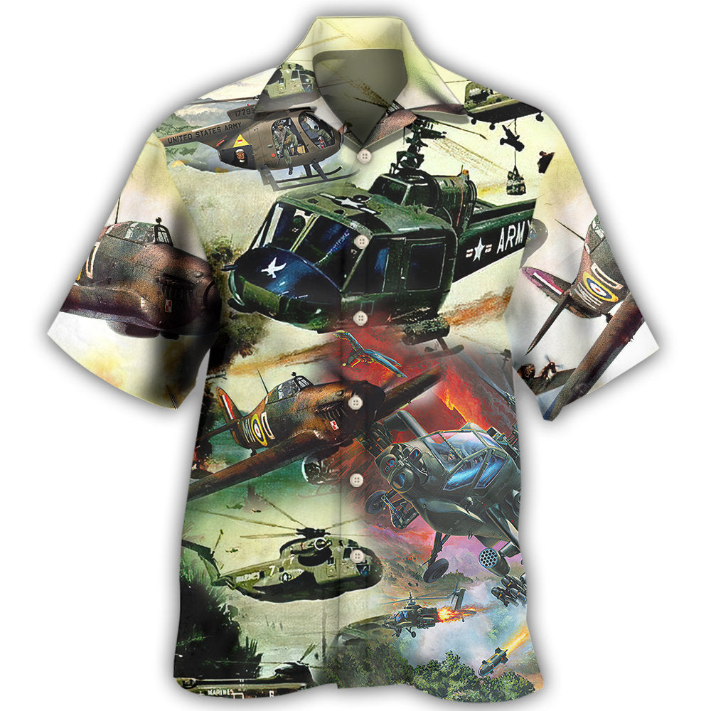 Helicopter Air Battle Combat Military Planes Hawaii Shirt Ha28587