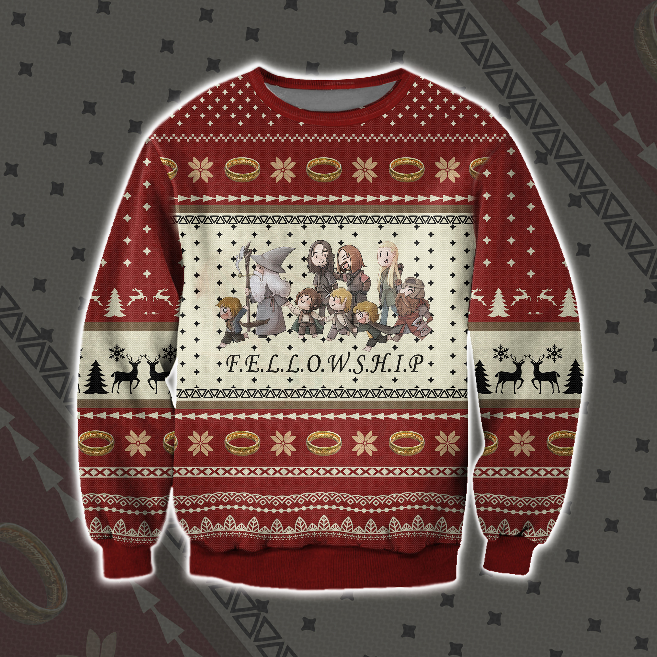 The Fellowship Of The Ring Ugly Christmas Sweater