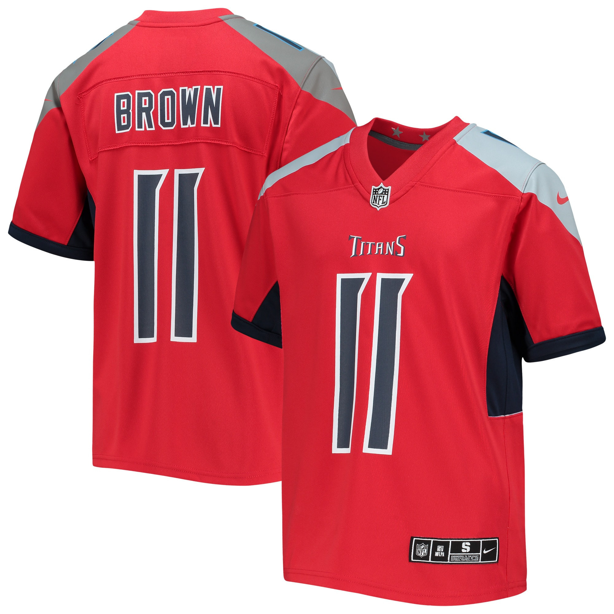 A.j. Brown Tennessee Titans Inverted Team Game Jersey – Red NFL