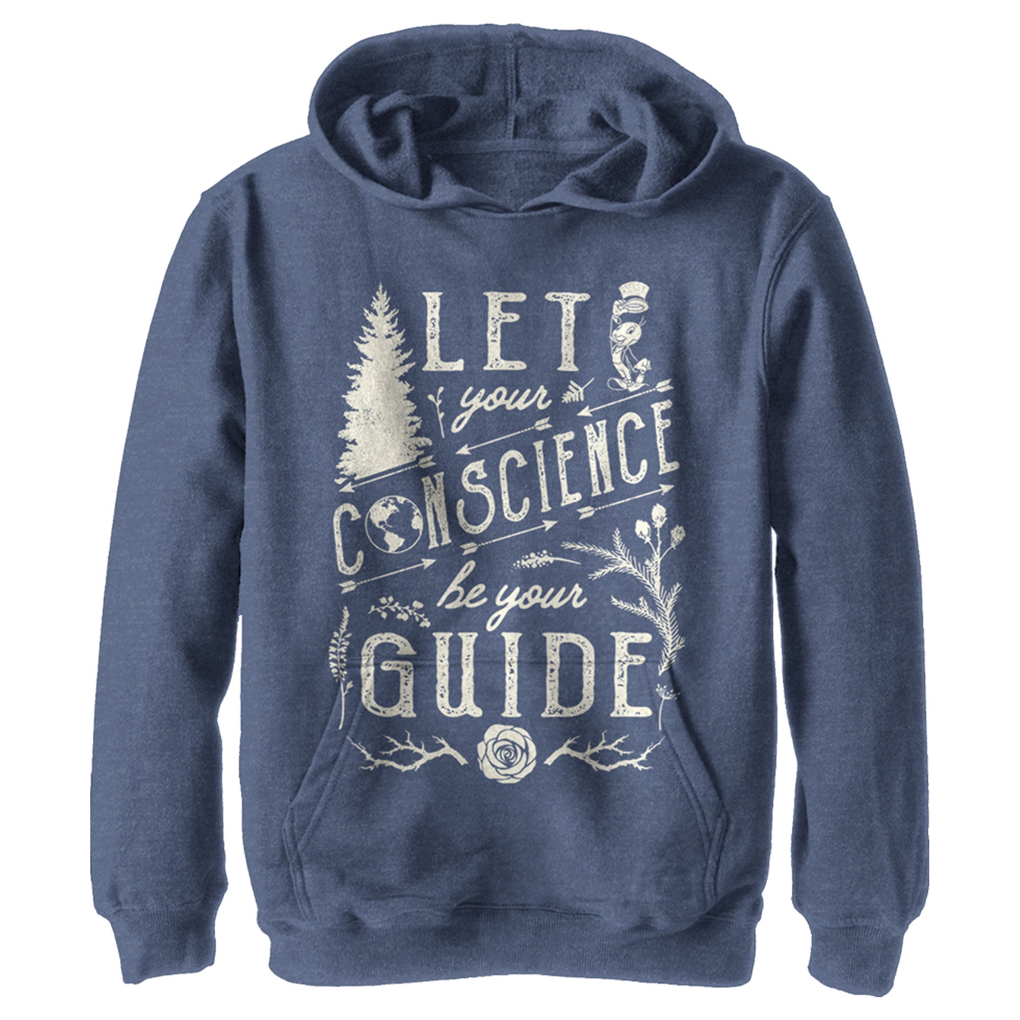 Boy’S Pinocchio Let Your Conscience Be Your Guide Pull Over Hoodie