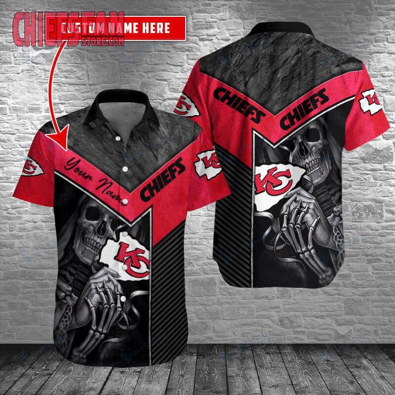 Kansas City Chiefs Personalized Custom Men Button Shirt