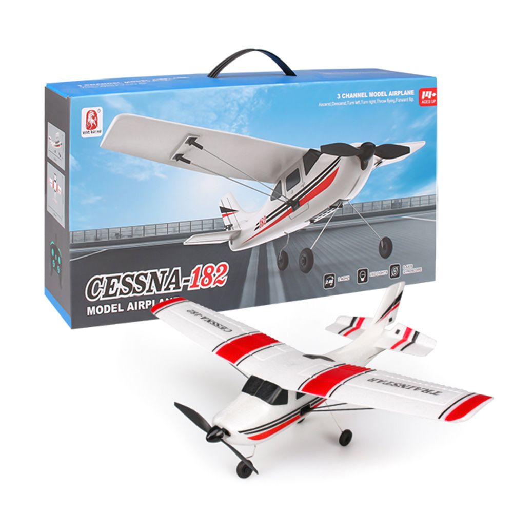 Fixed Wing 2.4G 3 Channel 3CH Kid Boy Gift For Cessna 182 Plane Toy Remote Control Airplane EPP Foam RC Glider alx