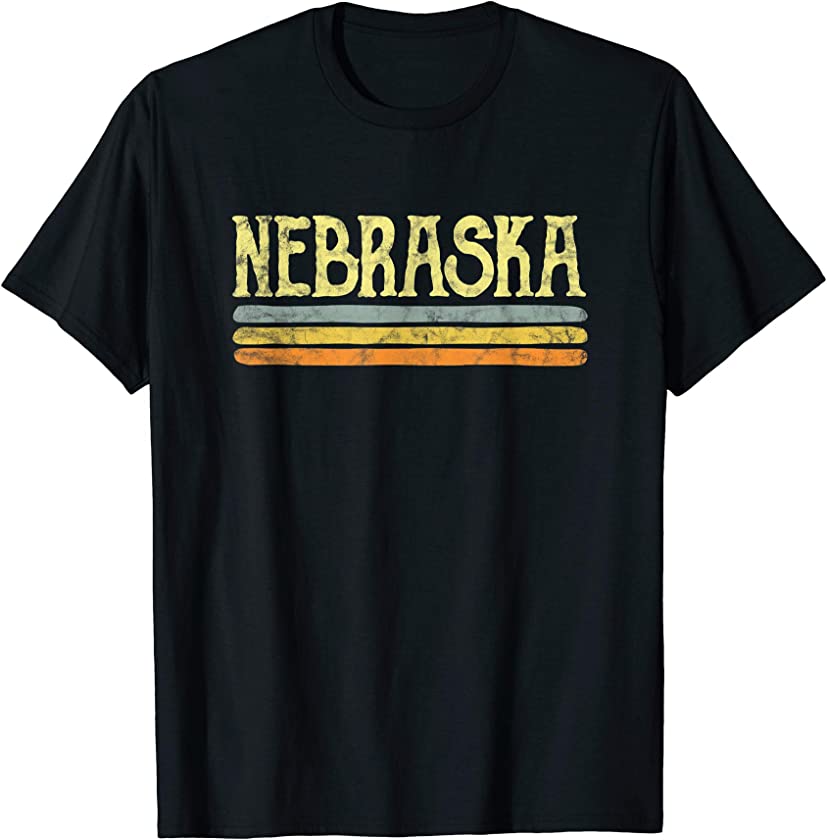 Vintage Nebraska NE T-shirt Born Raised Native Home State