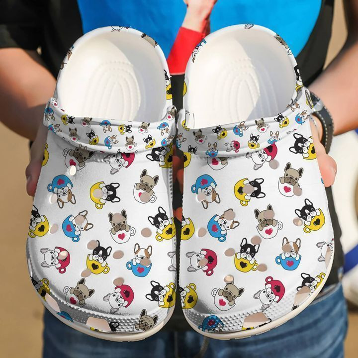 French Bulldog Cups Of Love clog Shoes