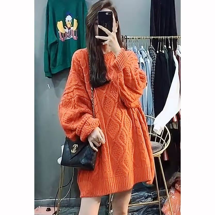 Autumn and Winter Women’s Sweater Knitted Pullover Long Sleeve Medium Long High Neck Women’s Pullover Soft Women’s Wear alx