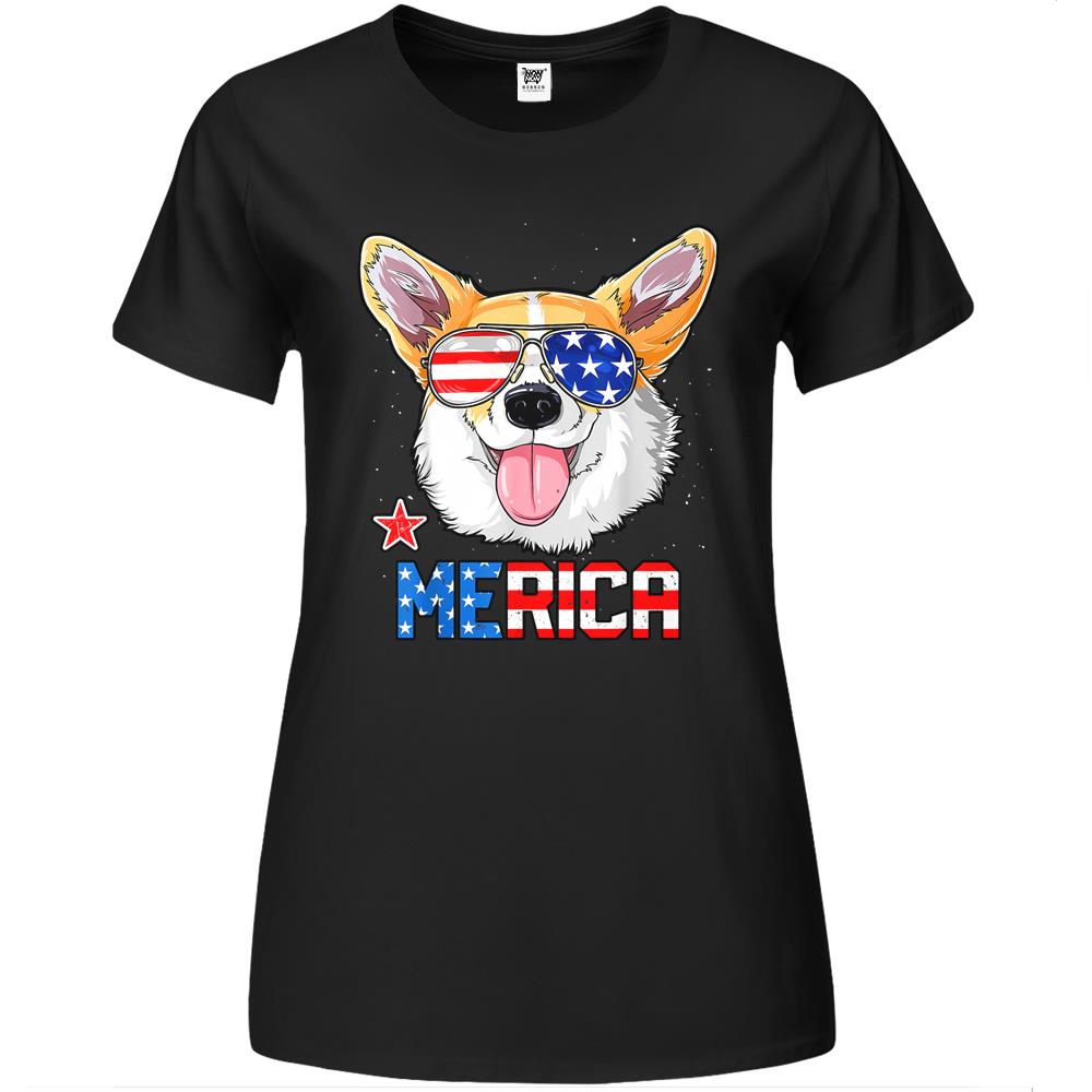 4Th July Shirts, Fourth Of July Premium Womens Tshirts, 4Th Of July Premium Womens T Shirts, Corgi Merica 4Th Of July Premium Womens T Shirts Dog Puppy Premium Womens T Shirts