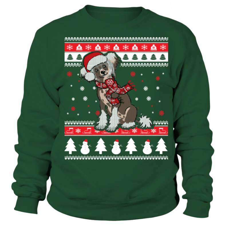 Chinese Crested Ugly Christmas Sweater T shirts C-AUVSF