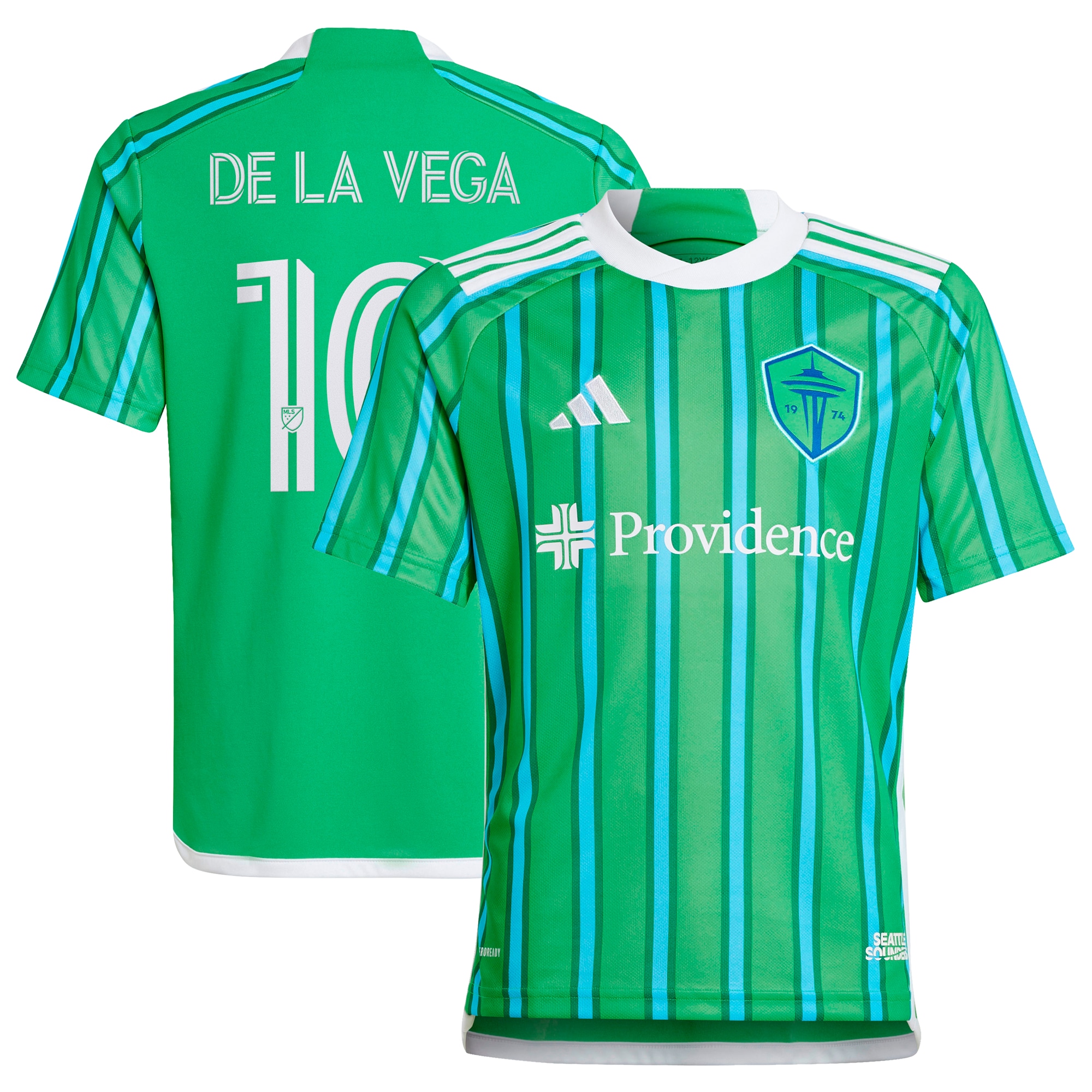 Pedro de la Vega Seattle Sounders FC Youth 2024 The Anniversary Kit Replica Player Jersey  Green