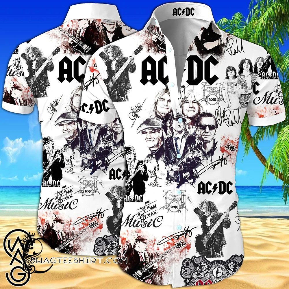 Beach Shirt Acdc All Over Printed Hawaiian Shirt- Chillicothemall