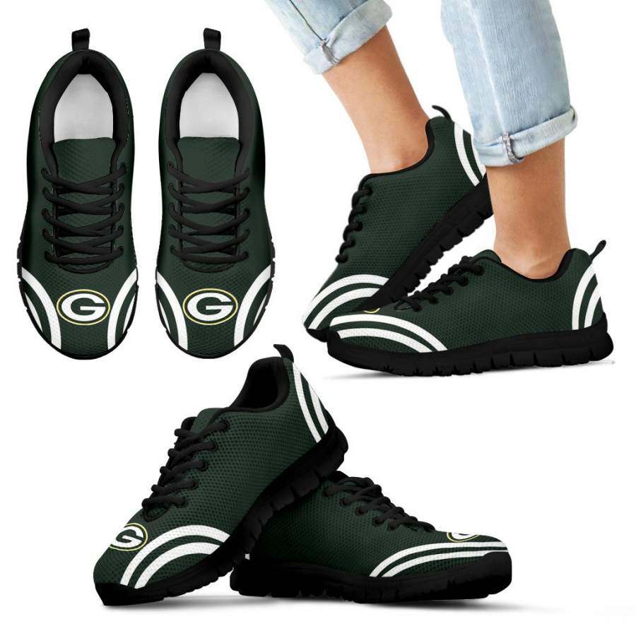 Lovely Curves Stunning Logo Icon Green Bay Packers Sneakers