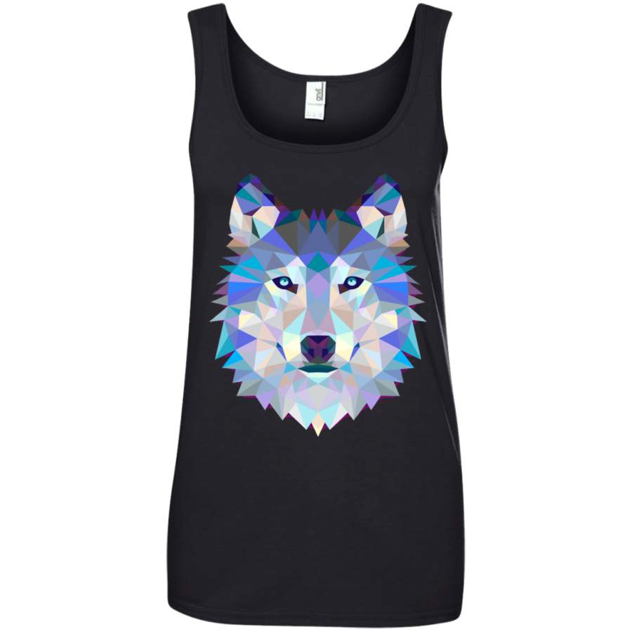 Wolf Animals Gift Ladies’ 100% Ringspun Cotton Tank Top