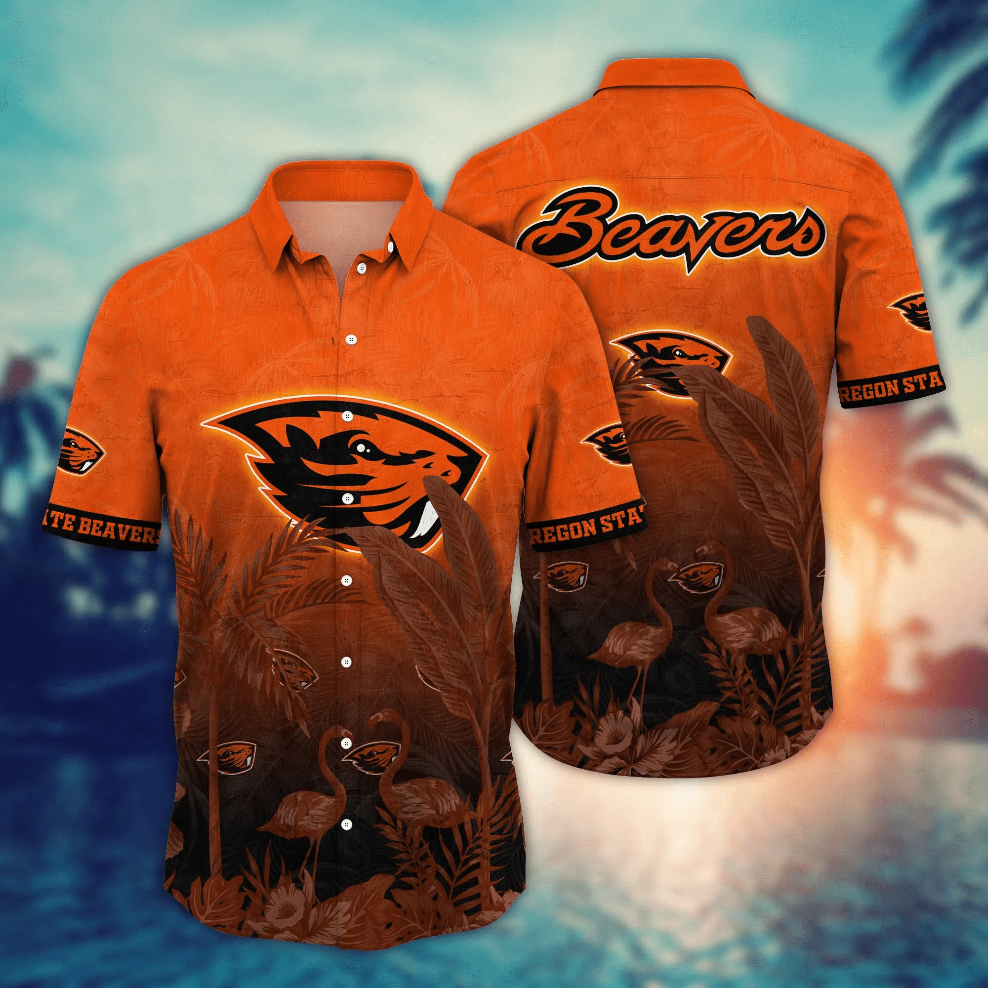 Oregon State Beavers NCCA Hawaiian Shirt Barbecuestime Aloha Shirt