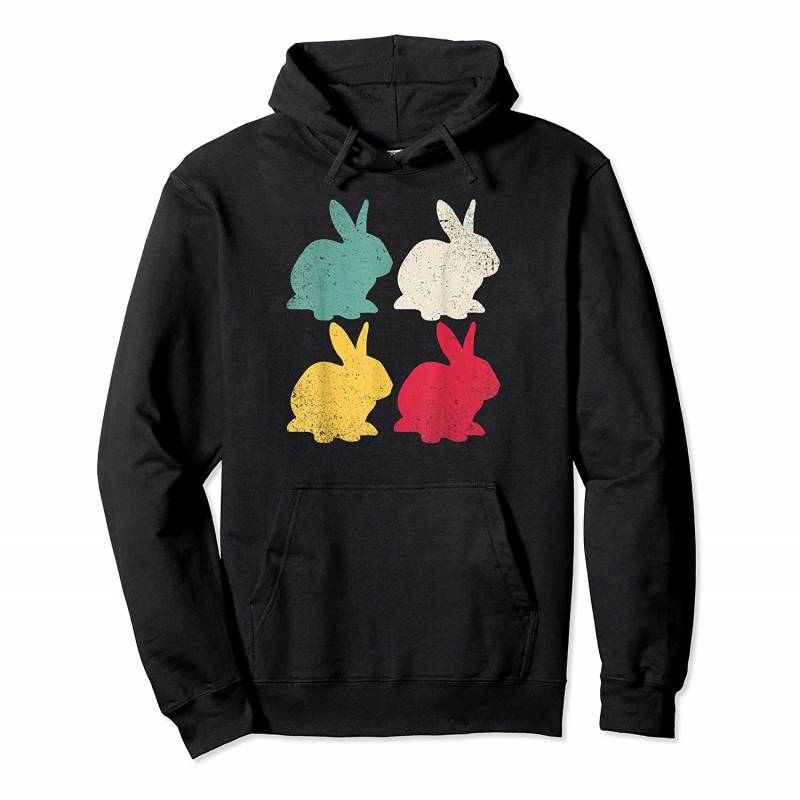 Retro Easter Bunny Rabbit Vintage Men Dad Kids Women Pullover Hoodie, T-Shirt, Sweatshirt