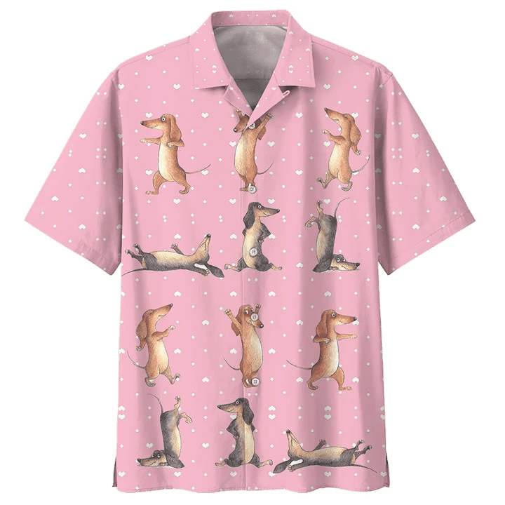 Dachshund Cute Lover Hawaii Aloha Shirts Kv Ha75421