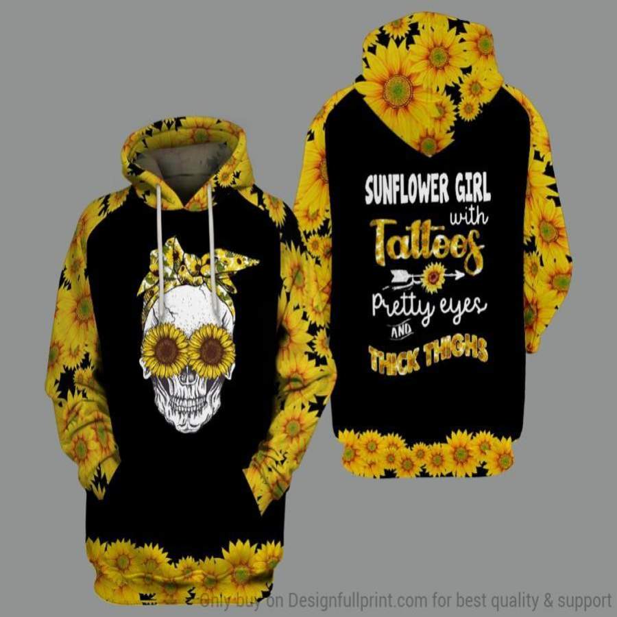 Black Sunflower Girl Unisex Hoodie LH